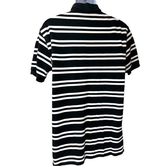 Sz Medium Black White Stripe Polo Ralph Lauren Blue Label - Picture 6 of 7